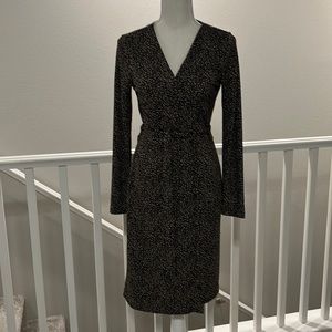Animal print wrap dress
